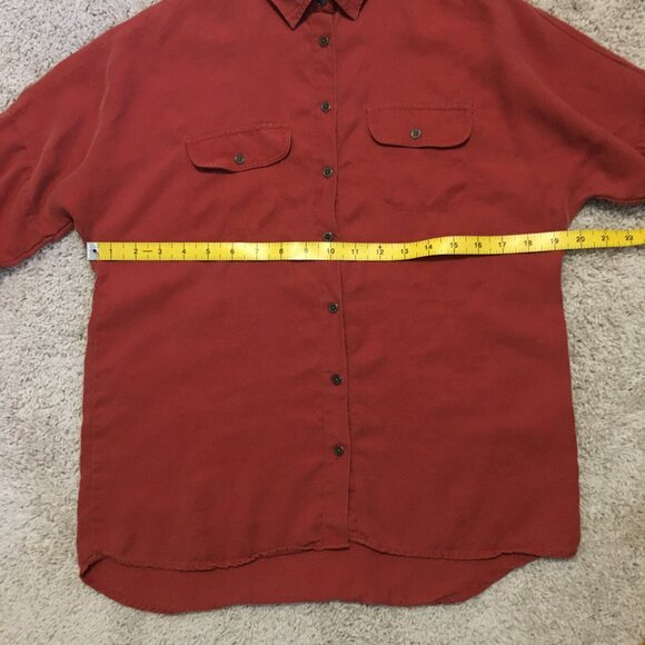 Mavi Brick Red 3/4 Sleeve Button Up Dress Shirt Made in Turkey - Picture 9 of 12